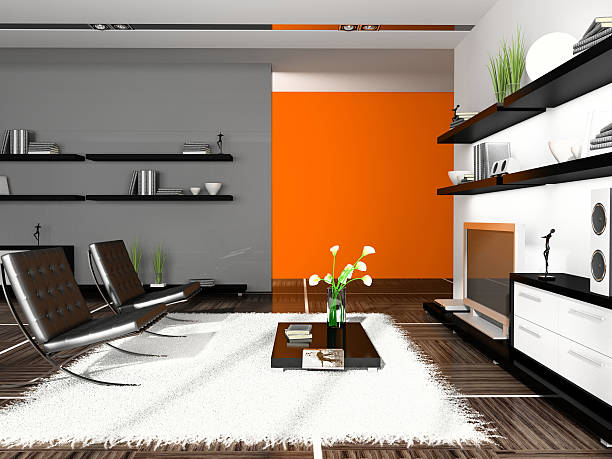 istock Interior of modern apartment 3D rendering 179001644