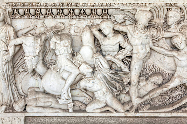 istock Ancient representations of war carved in Greek marble 179001852