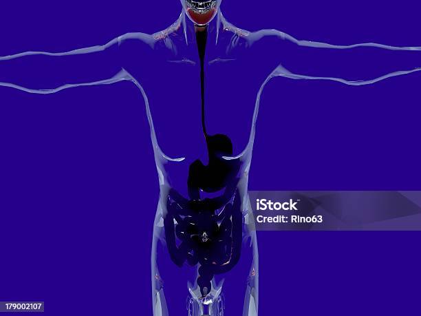 Hombre Con Sistema Digestivo Visible Foto de stock y más banco de imágenes de Abdomen - Abdomen, Abdomen humano, Anatomía