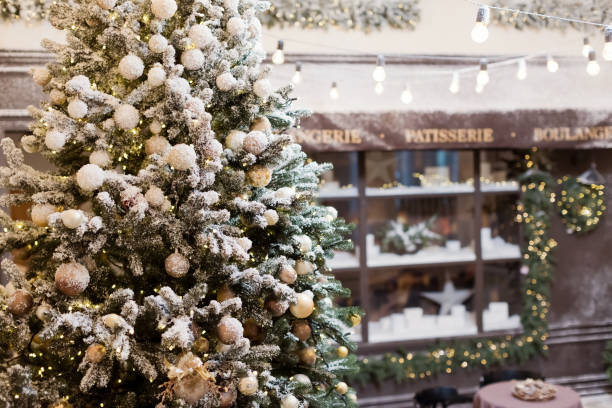 istock Christmas bakery showcase and Christmas decorations 1790021203