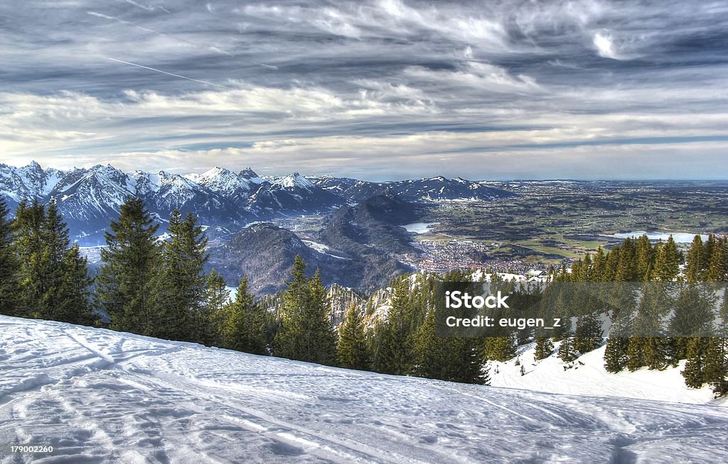 Альпы зимой (view from the Tegelberg-mountain). - Стоковые фото Альгой роялти-фри