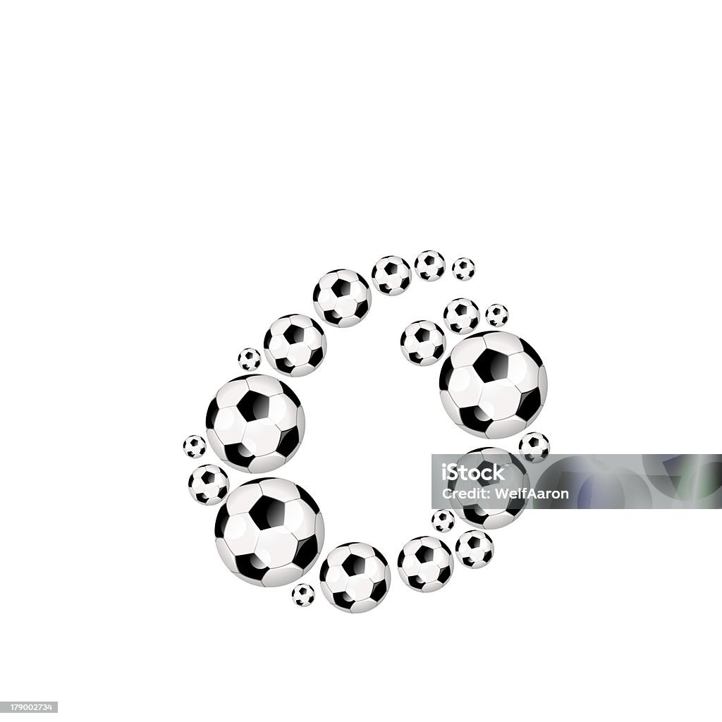 Football, soccer alfabeto letras minúsculas o - Foto de stock de Equipe Esportiva royalty-free