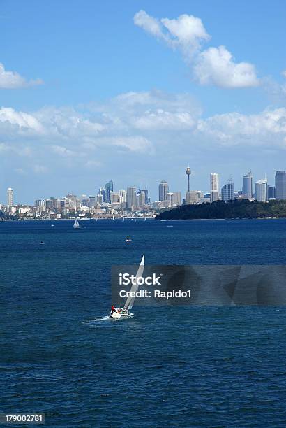 Vela Porto Di Sydney - Fotografie stock e altre immagini di AMP Tower Centrepoint - AMP Tower Centrepoint, Ambientazione esterna, Andare in barca a vela