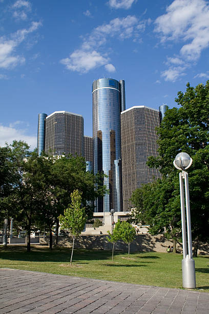 Detroit Renaissance Center stock photo