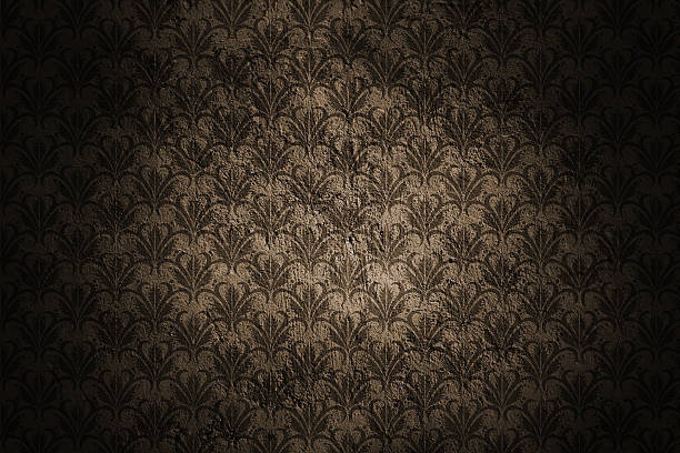 istock Close-up of Dark grunge wall background with retro pattern 179003859