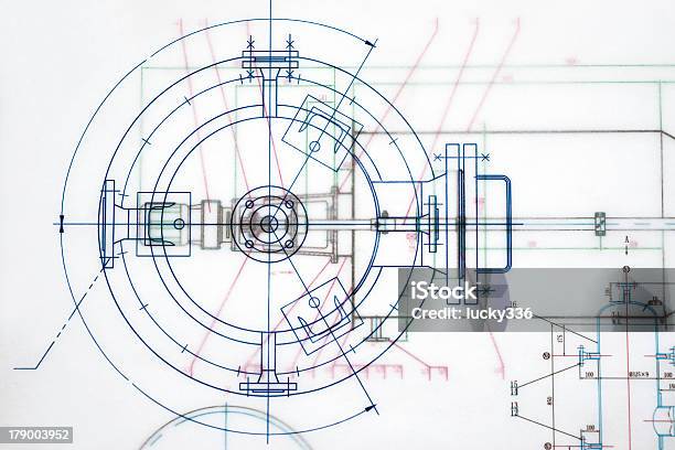 Bosquejo De La Industria Documento Foto de stock y más banco de imágenes de Diagrama - Diagrama, Cianotipo - Plano, Cable