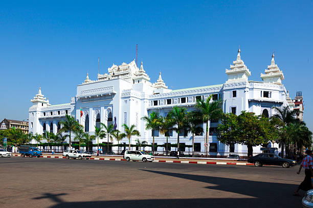 yangon city hall - yangon imagens e fotografias de stock