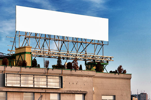 Blank billboard stock photo