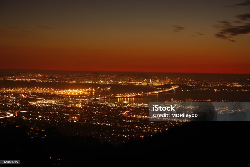 Unioni est della baia di San Francisco al crepuscolo - Foto stock royalty-free di Acqua