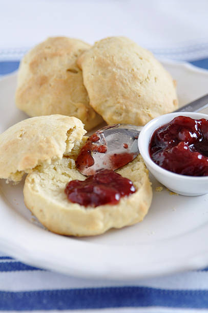 istock English scones with cream and strawberry jam 179005117