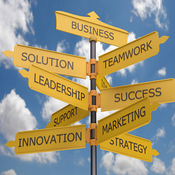 istock Yellow signs about business growth 179005137