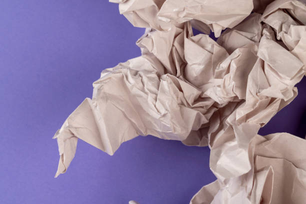 istock gray low-quality crumpled paper from recycled waste paper 1790051749
