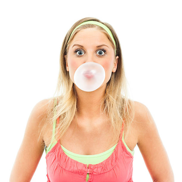 istock Girl blowing bubble gum 179005944