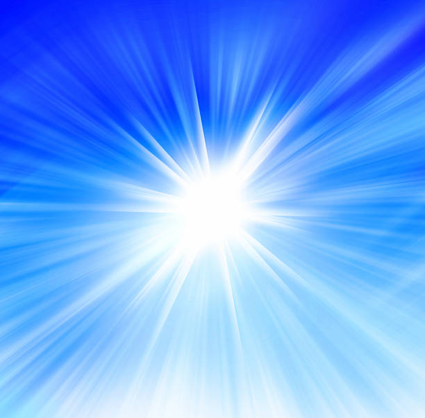 istock Radial blue and white abstract background with flares 179006811
