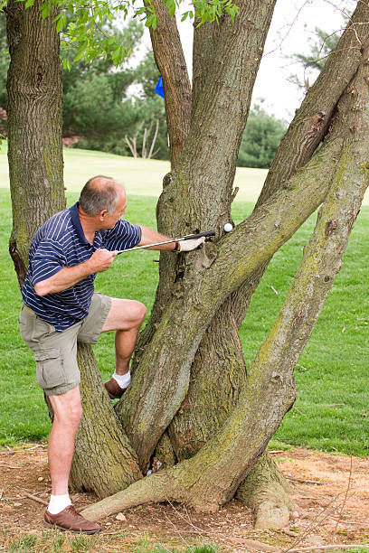 Golf Trick Shot stock photo