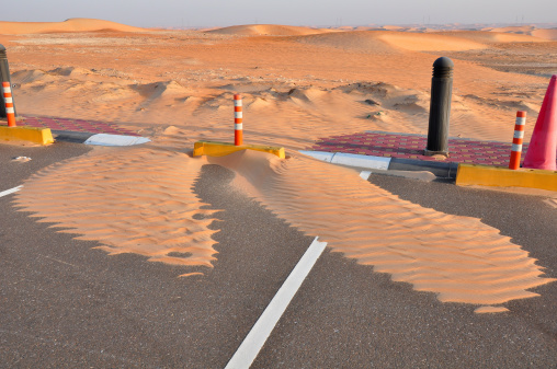 Wind formed waves in the Western Abu Dhabi sand, part of the Arabian Desert, UAE. Taking back the present!