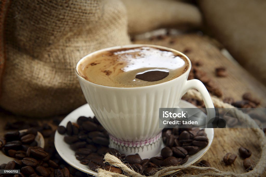 Grãos de café - Foto de stock de Aniagem de Cânhamo royalty-free
