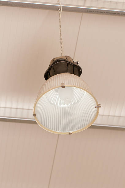 istock Industrial ceiling lamp hanging from the roof 179007196