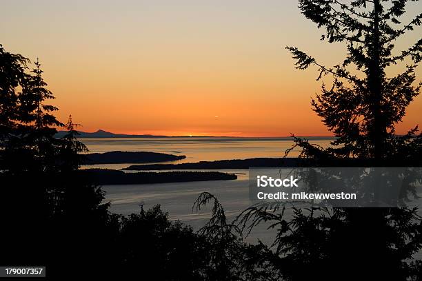 Sunset From Chukanuts Stock Photo - Download Image Now - Bellingham - Washington State, Washington State, San Juan Islands