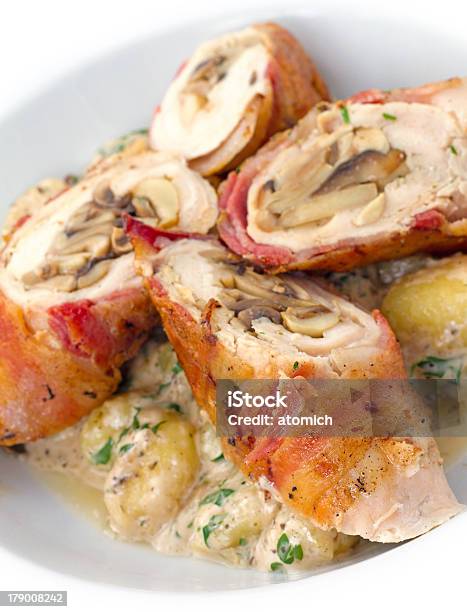 Chicken Roulade Stock Photo - Download Image Now - Chicken Meat, Roulade, Bacon