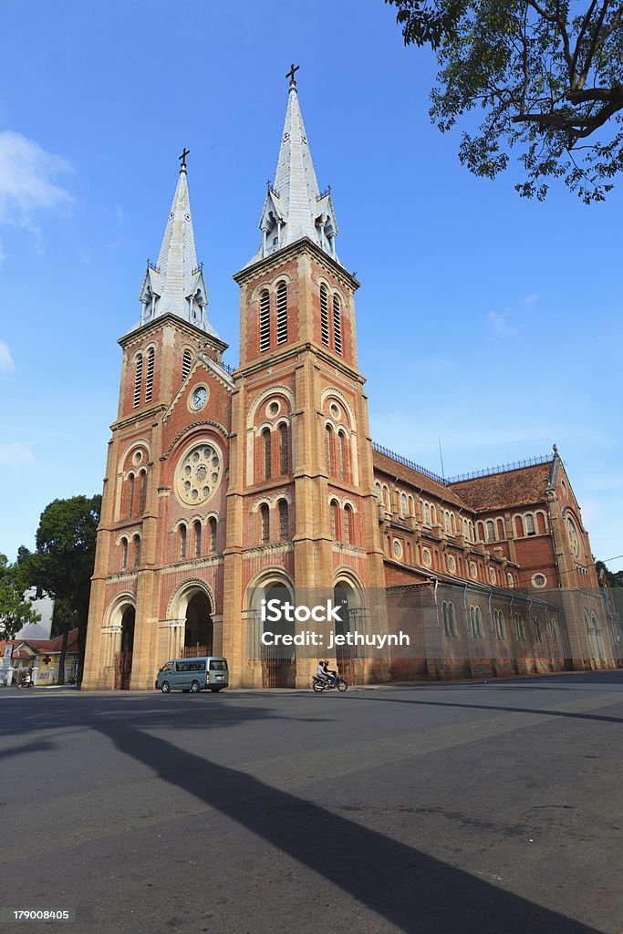 Notre-Dame-Basilika Saigon in Ho-Chi-Minh-Stadt - Lizenzfrei Ho-Chi-Minh-Stadt Stock-Foto