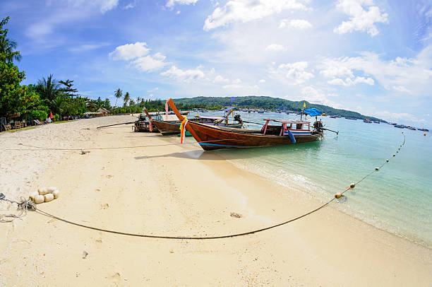 istock Tropical beach, traditional long tail boat, Poda Bay, Thailand 179008721