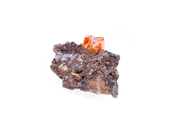 istock Wulfenite crystal macro detail white isolated background 1790100654