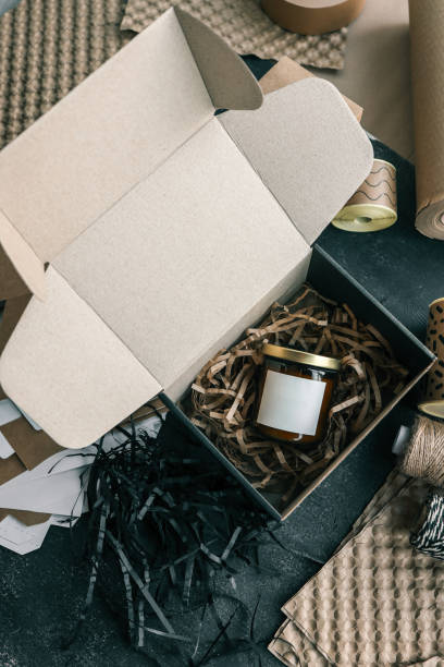 istock Isolated template for your logo on a product, parcel concept 1790111291