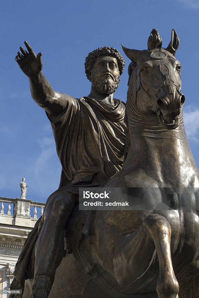 Rome-marcus aurelius estatua - Foto de stock de Marcus Aurelius libre de derechos