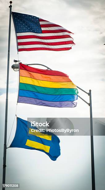 Freiheit Flagsgay Regenbogen Flagge Amerikanische Und Der Gleichen Rechte Stockfoto und mehr Bilder von Amerikanische Flagge