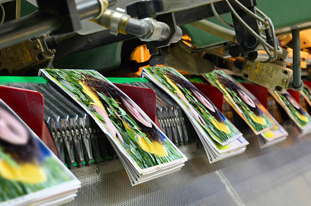 istock Printing plant Brochure and magazine stitching process. 179011262