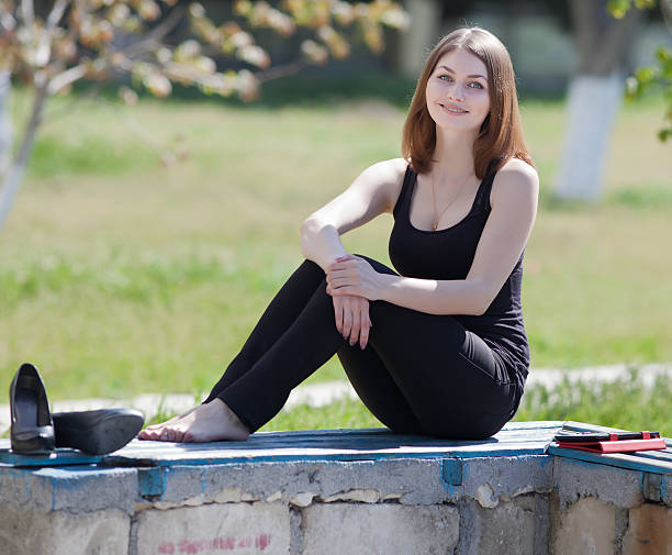 istock Girl posing on open air 179011281