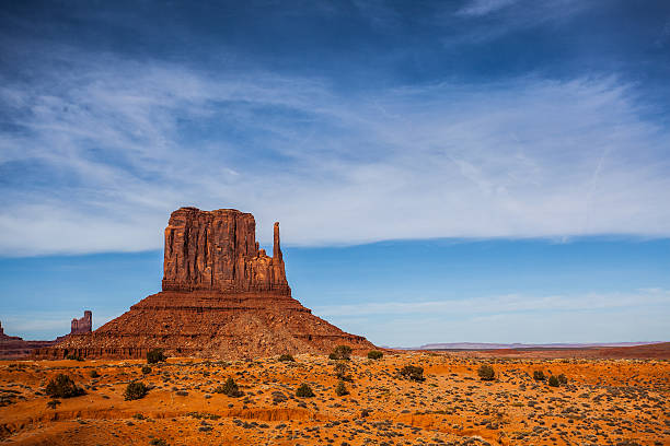 Mountain with left hand shape stock photo