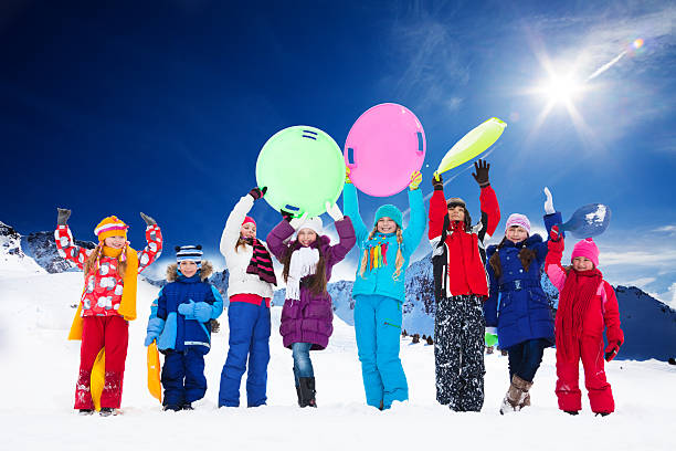 istock Many kids and snow activities 179012913