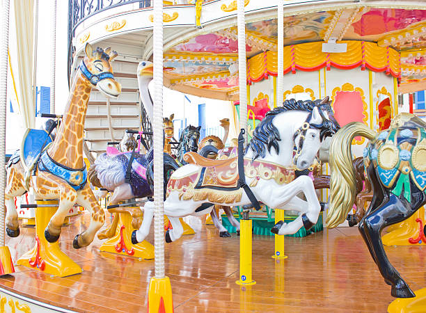 istock Carousel horse on a traditional fun fair ride. 179013013