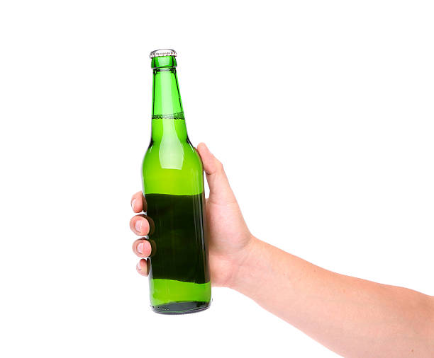 istock hand holding up a green beer bottle 179013052