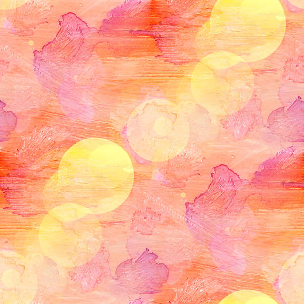 istock bokeh seamless art orange red spot, watercolor design 179013114