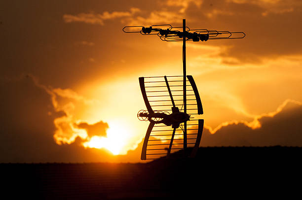 istock Urban sunset behind an aerial 179013235