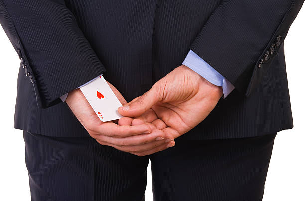 istock Businessman with ace card hidden under sleeve. 179013508