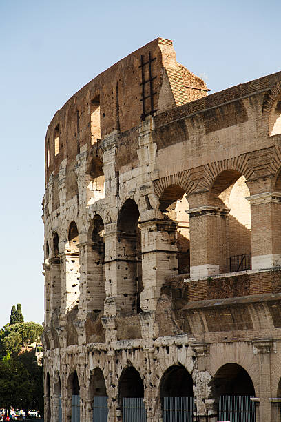 istock Section of Roman Coliseum Under Blue 179013537