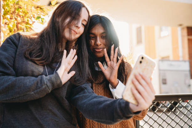 istock Two friends are making a video call together 1790140700