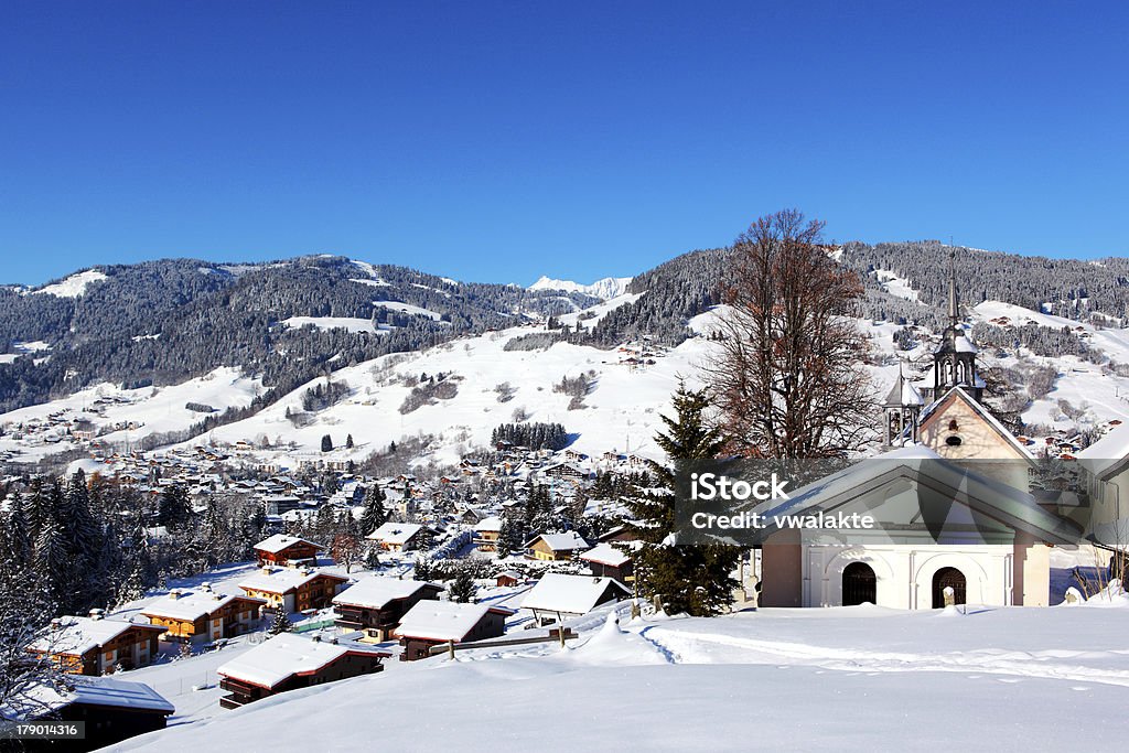 Mountain Village of Megeve - Lizenzfrei Megeve Stock-Foto