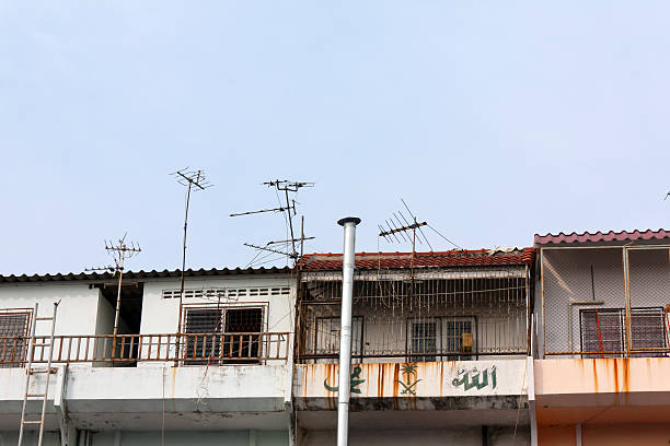 istock Old  antenna in Commercial building 179014612