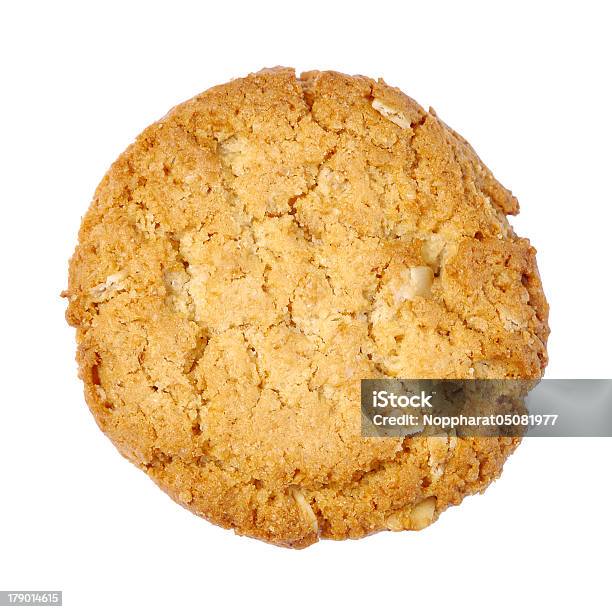 Cookies Su Sfondo Bianco - Fotografie stock e altre immagini di Biscotto secco - Biscotto secco, Cibo, Close-up