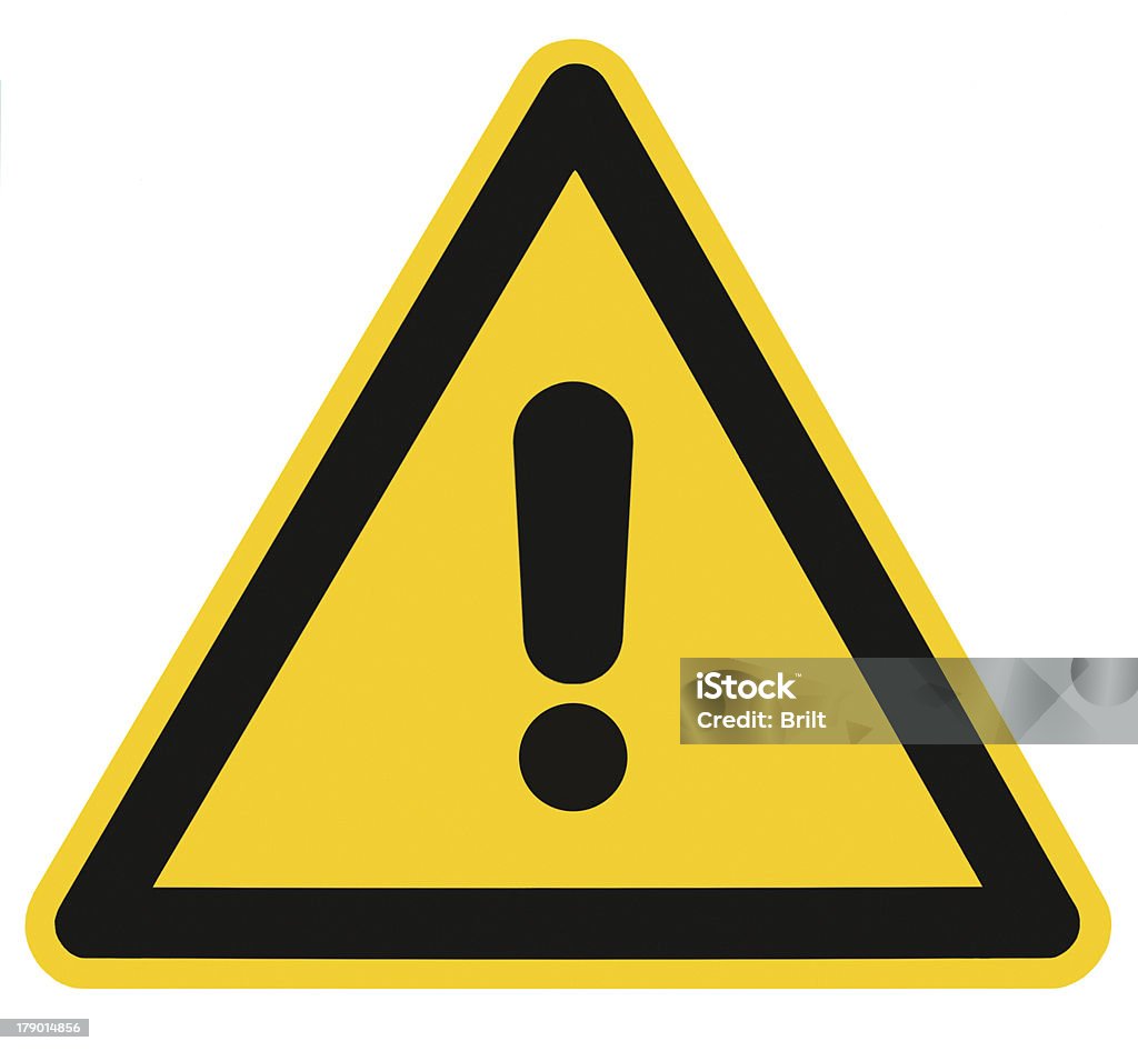 Blank Danger And Hazard Triangle Warning Sign Isolated Macro Blank Other Danger And Hazard Sign, isolated, black general warning triangle over yellow, large macro Warning Sign Stock Photo