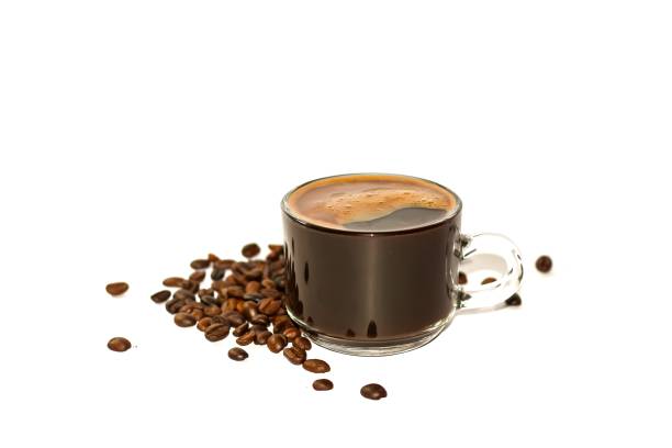 istock Espresso coffee in the cup ready for drinking put on white background. 1790160222