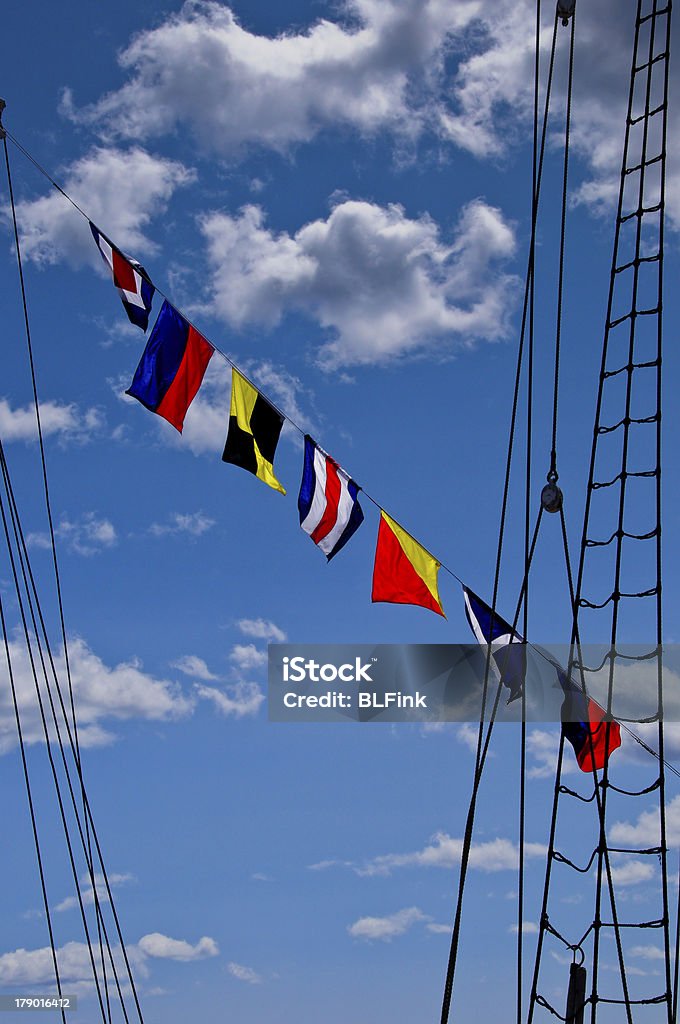 Signal Flags - Lizenzfrei Blau Stock-Foto