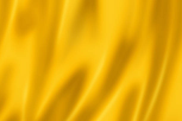 Yellow Satin Texture Stock Photo - Download Image Now - Yellow