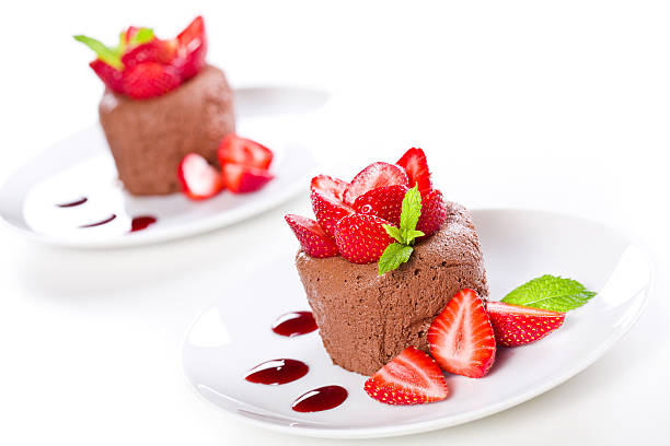 istock Chocolate Mousse Dessert With Strawberries 179017339