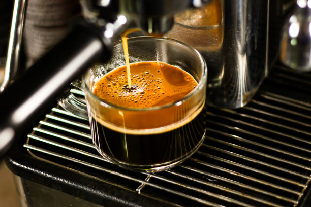 istock Espresso machine maker coffee shot in the cafe. 1790177031